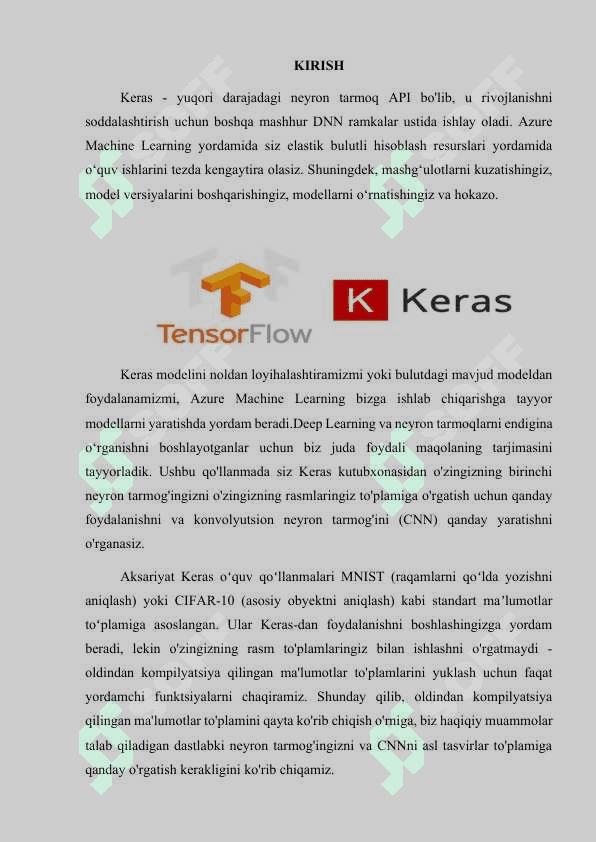 Python muhitida keras paketidan foydalanib neyron tarmoq qurish 3