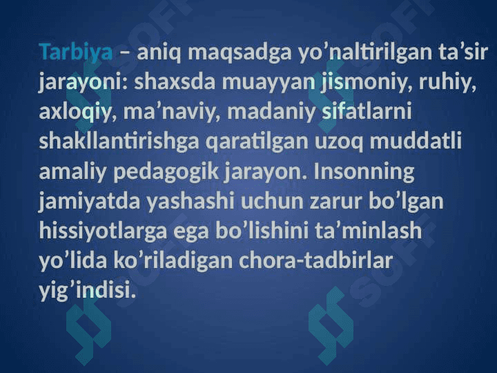O‘quvchilarda mustaqillikni shakllantirish tarbiya jarayoni samaradorligi omili sifatida. 3