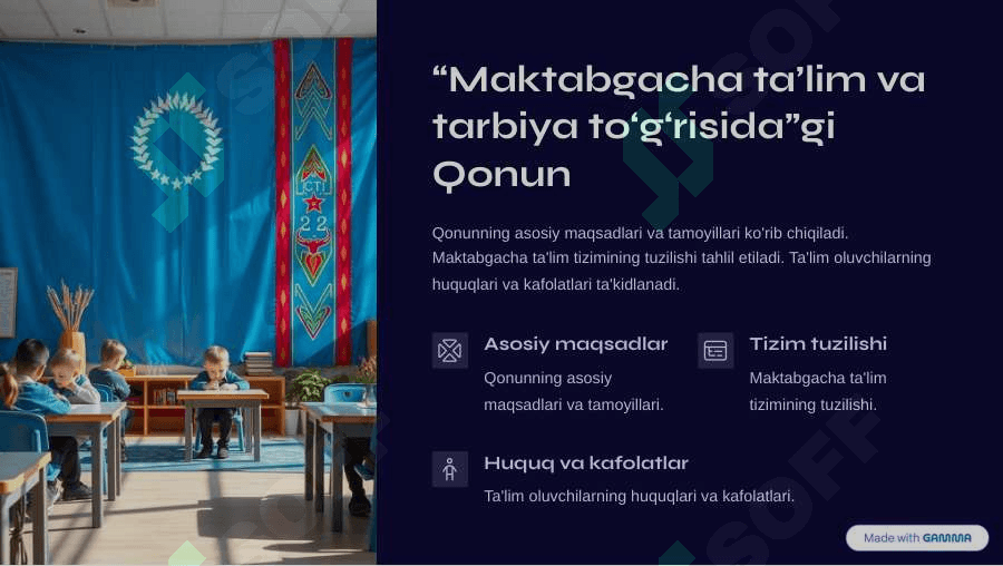 Maktabgacha talimga oid qonunlar 2