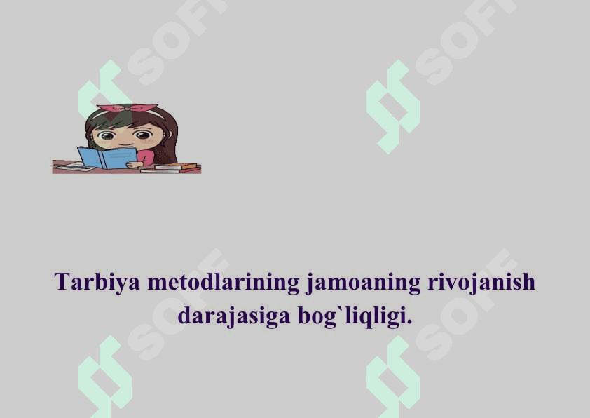 Tarbiya metodlarining jamoaning rivojanish darajasiga bog`liqligi. 2