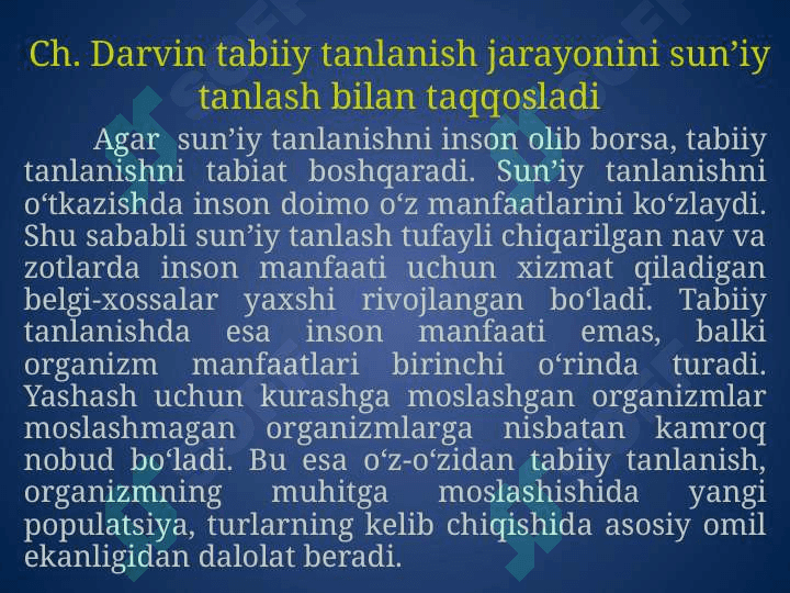 TABIIY TANLANISH VA UNING TURLARI 3