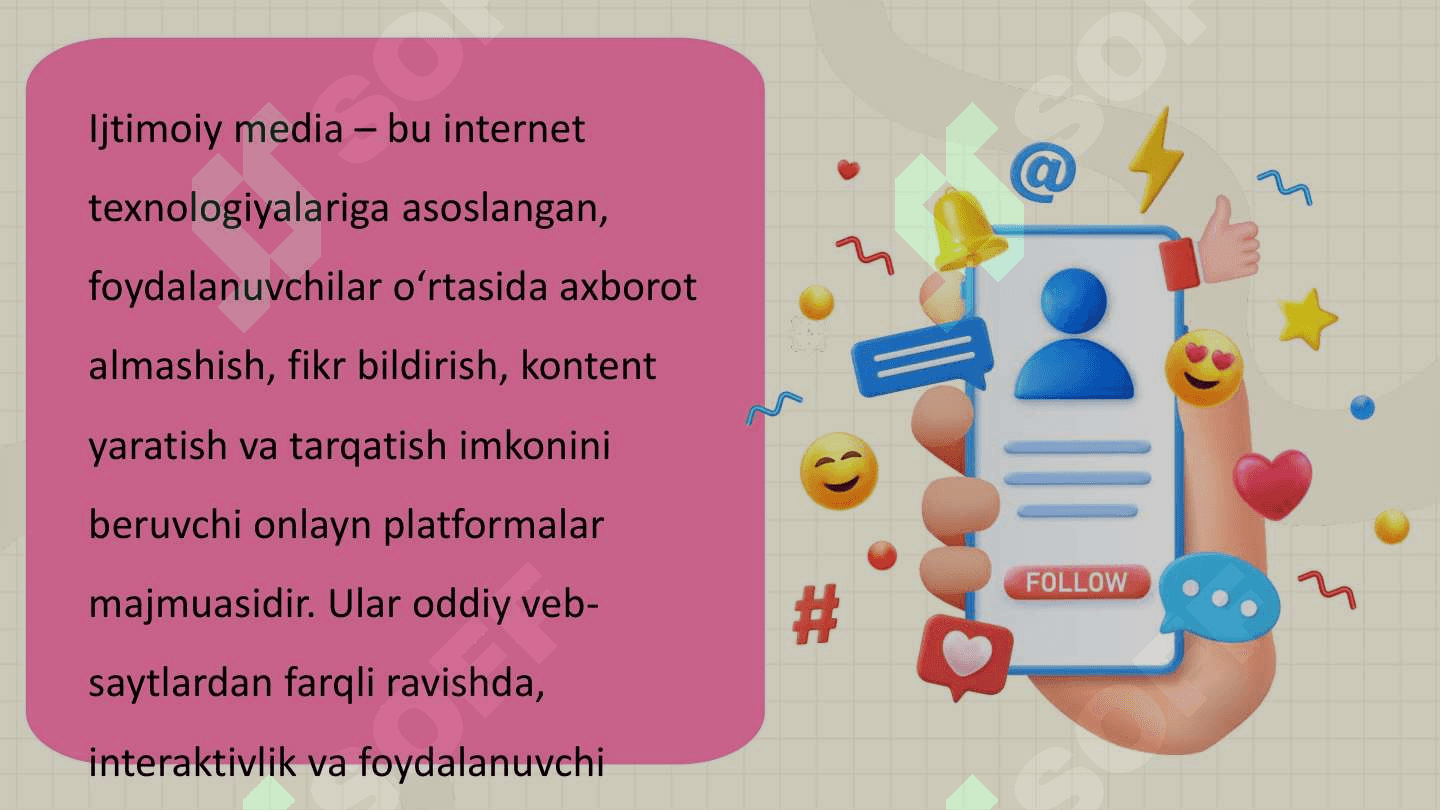 Ijtimoiy media shakllari 2