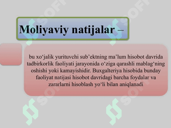 Moliyaviy natijalar hisobi. Moliyaviy hisobot 2