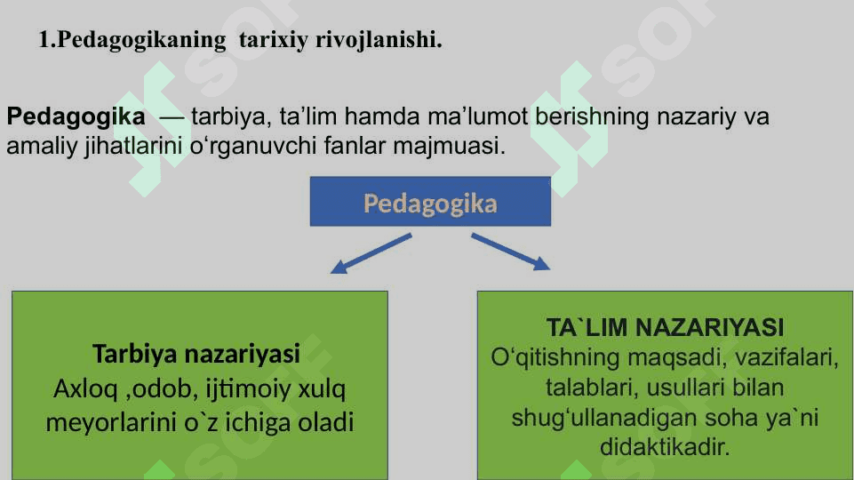Pedagogika fanining taraqqiyot bosqichlari 2