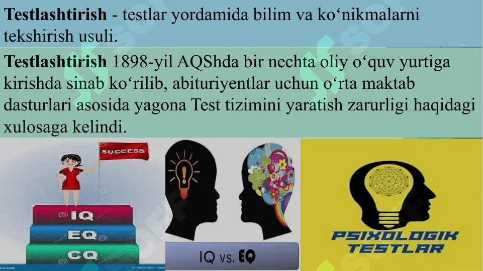 PSIXOLOGIK TESTLAR VA ULARNING IMKONIYATLARI. 4