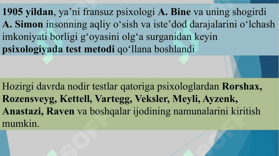 PSIXOLOGIK TESTLAR VA ULARNING IMKONIYATLARI. 7