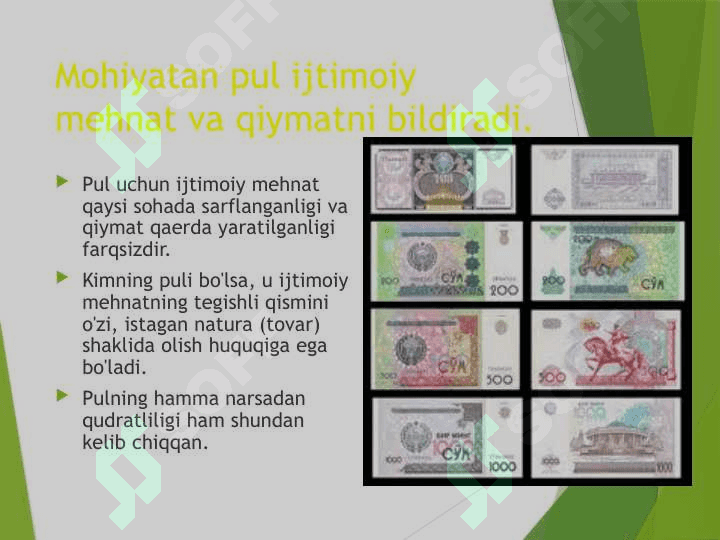 Pul muomalasini tashkil qilish va pul massasi 4