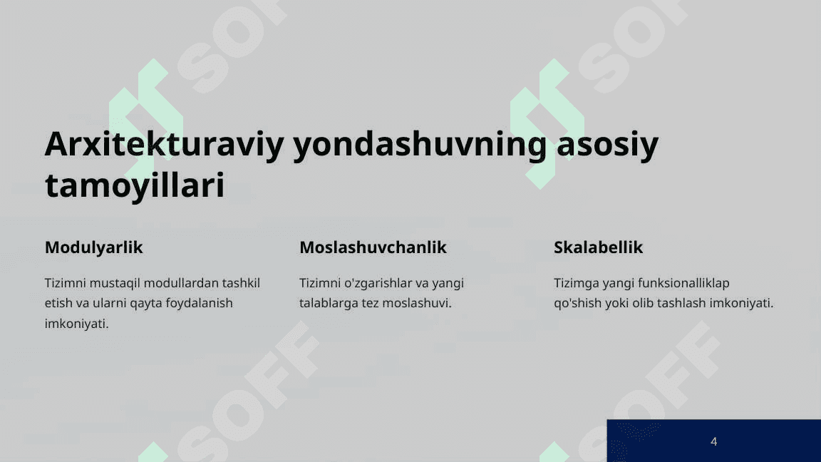 Axborot tizimlarini loyihalashda arxitekturaviy yondashuvlar . 4