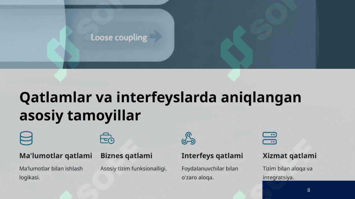 Axborot tizimlarini loyihalashda arxitekturaviy yondashuvlar . 8