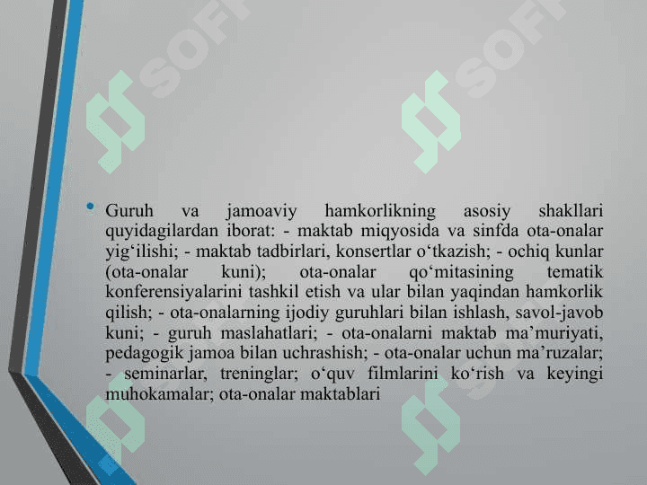 Pedagog bilan ota-ona oʻrtasidagi samarali hamkorlik bola rivojlanishiga ijobiy taʼsiri 4