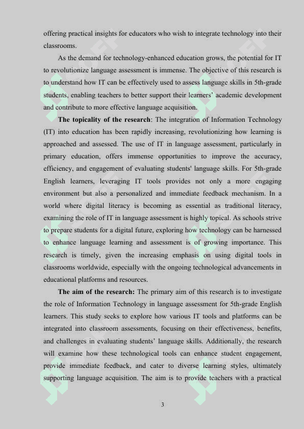 USING IT FOR LANGUAGE ASSESSMENT IN TEACHING ENGLISH TO 5TH GRADERS 3
