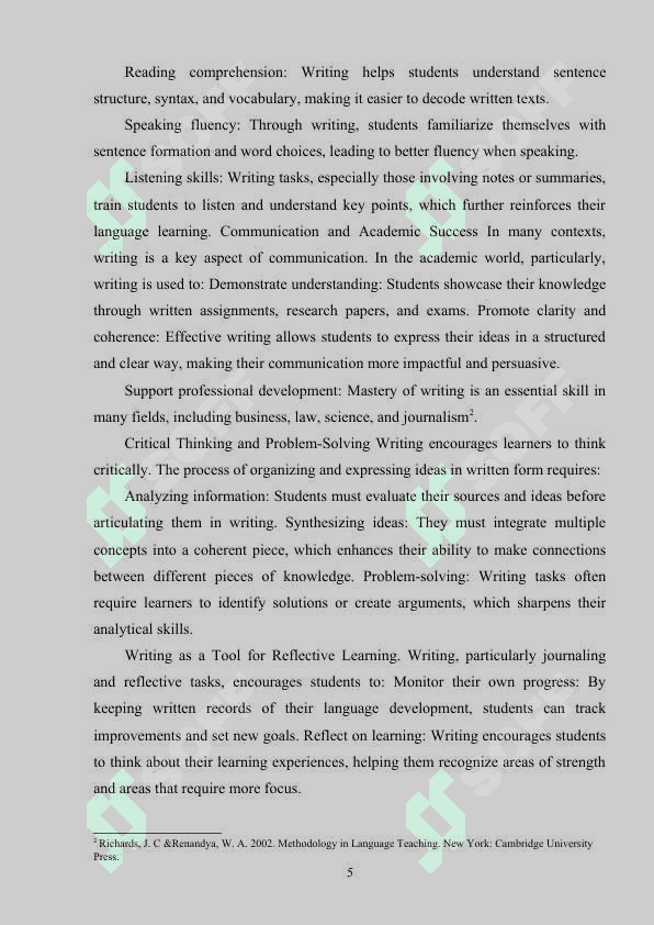 The use of Journals and Diaries in Improving Students’ Writing Skills (10-11th grades) 5