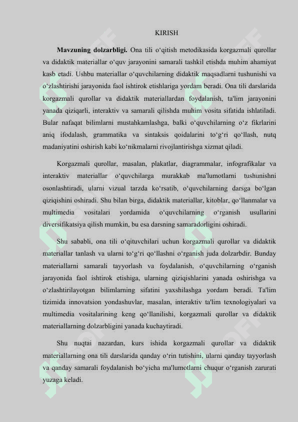 Ona tili darslari uchun korgazmali qurollar tayyorlash va didaktik material tanlash 3