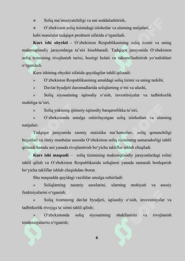 Soliqlarning makroiqtisodiy mohiyati va roli. 6