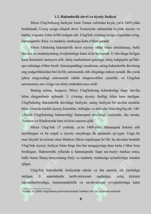 Mirzo ulug'bekning hayoti va faoliyat 8