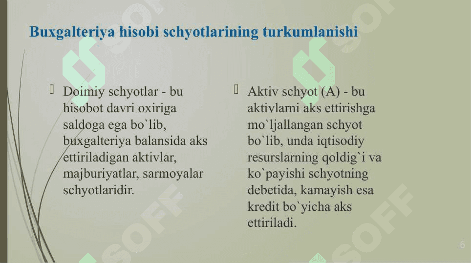 SCHYOTLAR TIZIMI VA IKKIYOQLAMA YOZUV 6