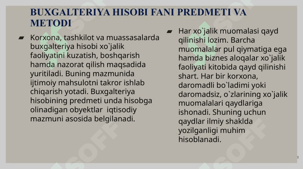 BUXGALTERIYA HISOBI FANINING PREDMETI VA USULLARI 3