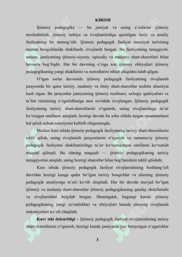 Ijtimoiy pedagogik faoliyat rivojining tarixiy shart-sharoitlari 3