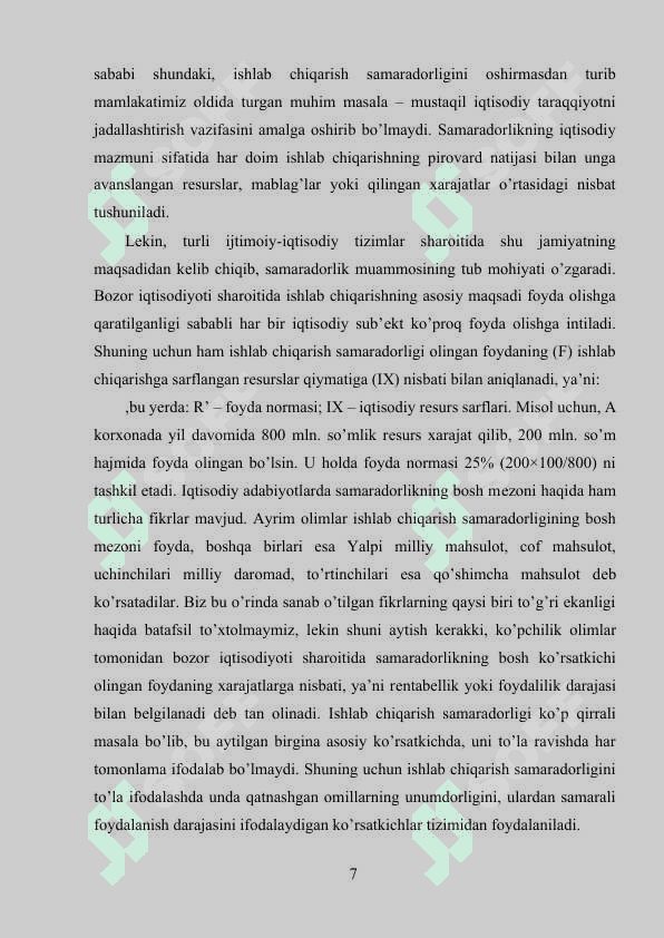 Ishlab chiqarish ko'lami samarasi va firmaning samarali hajmini aniqlash  Kurs ishi 7