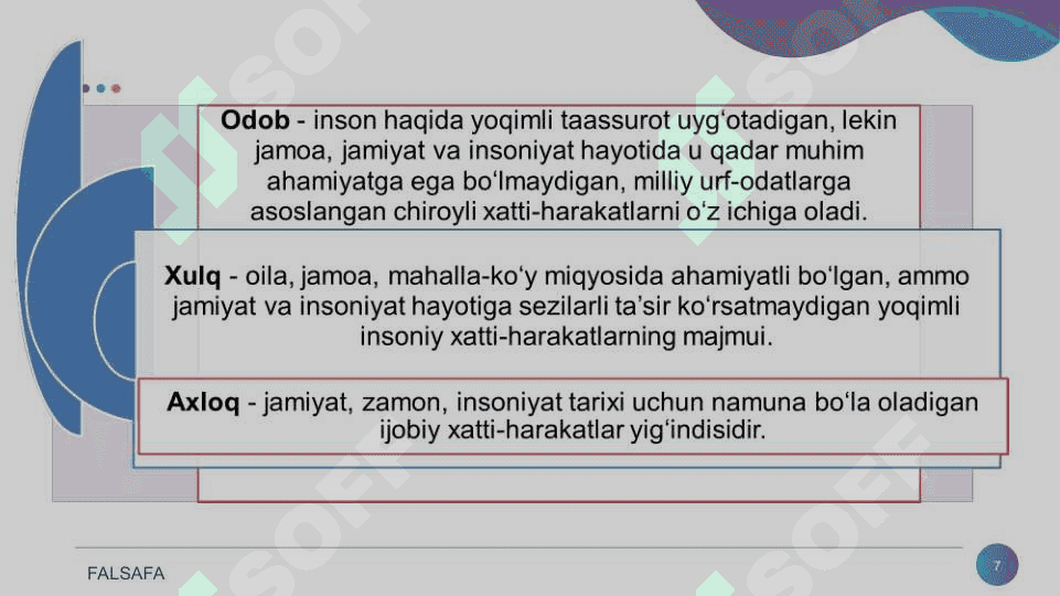 Axloq Falsafasi (Etika) 7