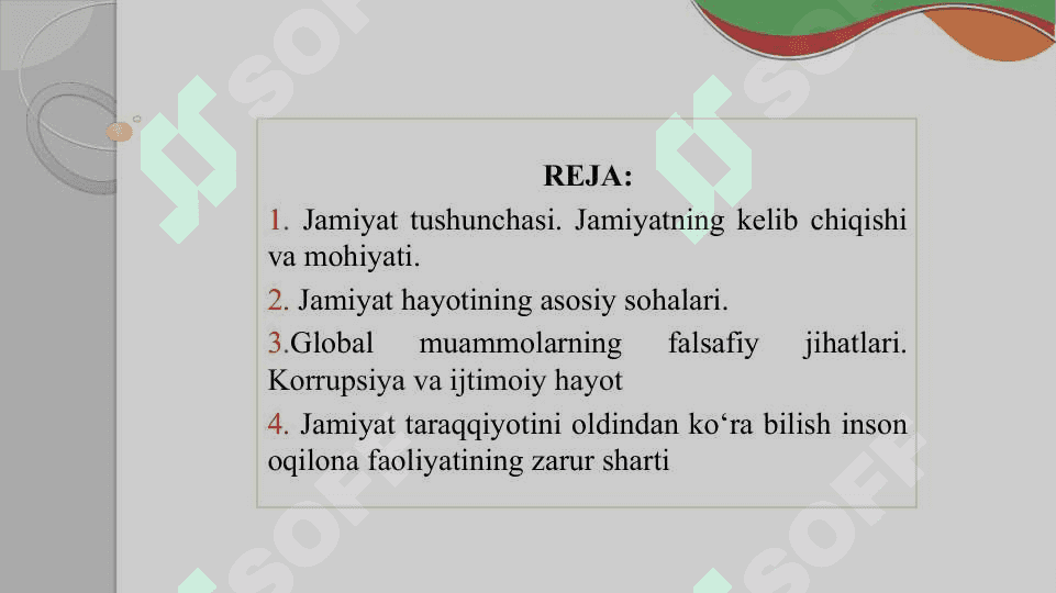 Jamiyat falsafasi 2