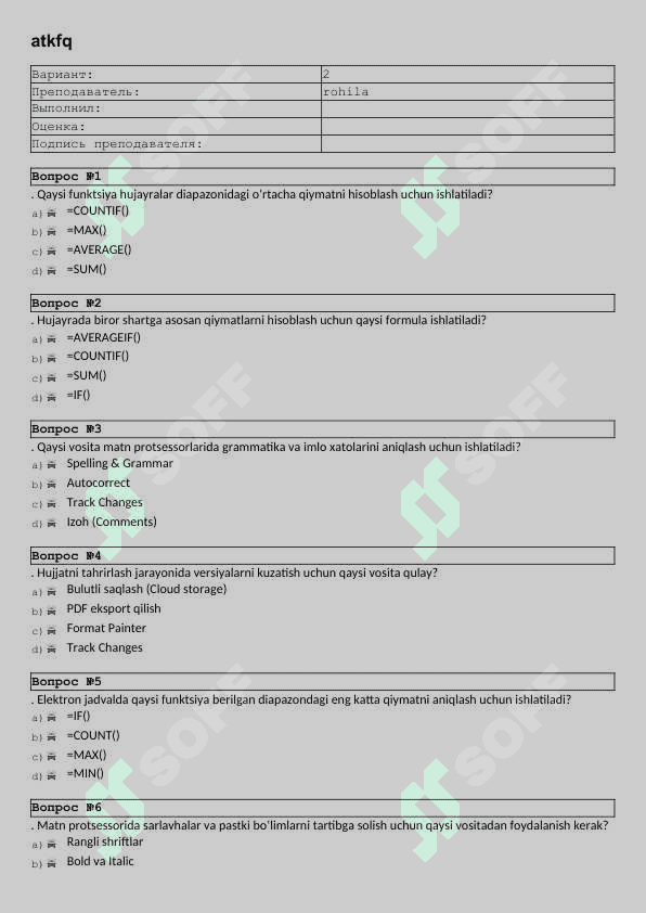 informatikadan test 3