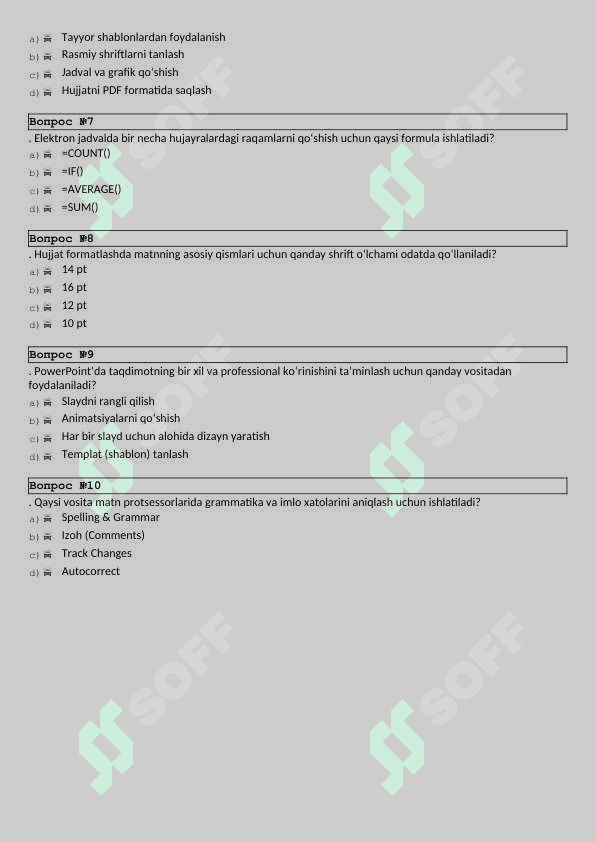 informatikadan test 8