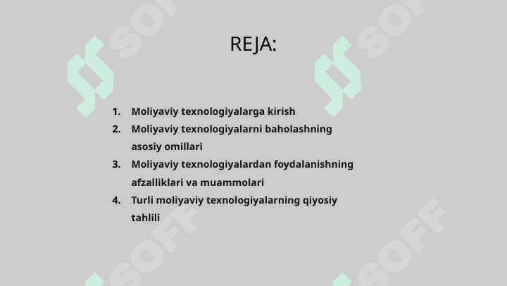 Moliyaviy texnalogyalar qo'llanish samaradorligini baholash 2