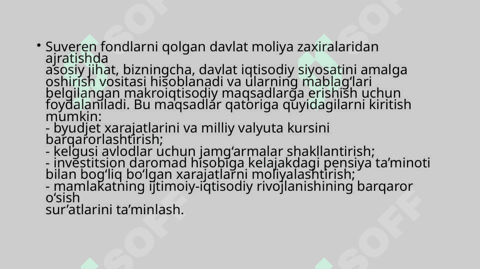 MOLIYA BOZORIDA SUVEREN FONDLAR 5