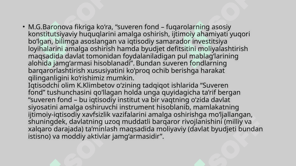 MOLIYA BOZORIDA SUVEREN FONDLAR 6