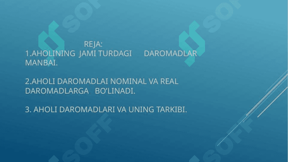 Aholi daromadlari va uning tabaqalanishi 2