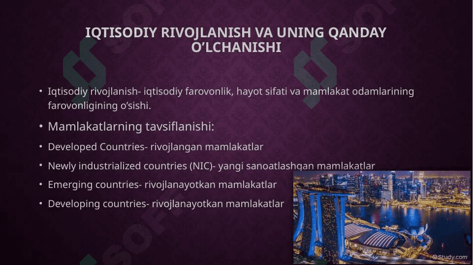 Mamlakatlarning iqtisodiy rivojlanishi 3