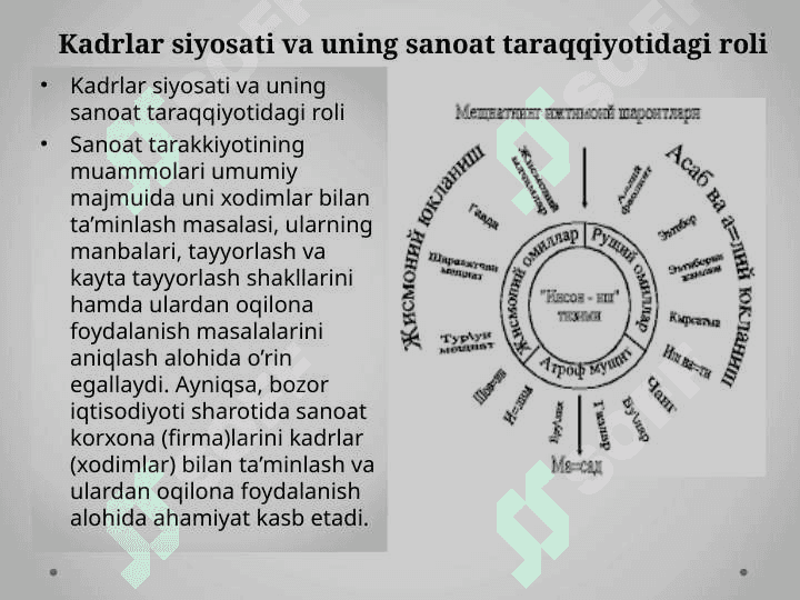 SANOATDA KADRLAR VA MEHNATGA HAQ TO’LASH 3