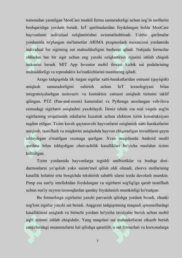 SUT FERMASINING BOSHQARISH TIZIMINI YARATISH 6