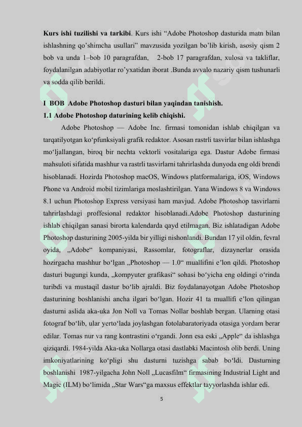 Adobe Photoshop dasturida matn bilan ishlashning qo'shimcha usullari 5