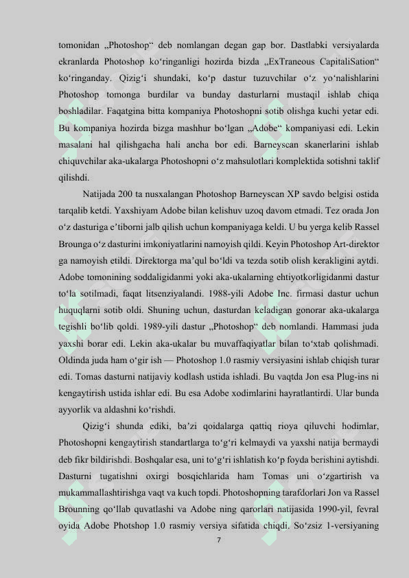 Adobe Photoshop dasturida matn bilan ishlashning qo'shimcha usullari 7