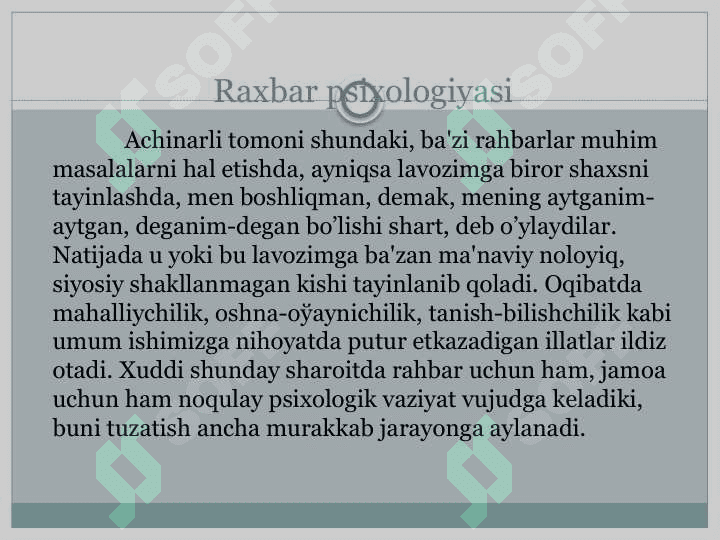 Raxbar psixologiyasi 5