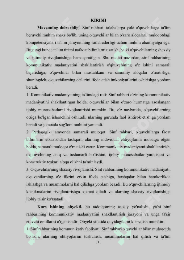 Sinf rahbarining kommunikativ madaniyatini shakllantirish. 3
