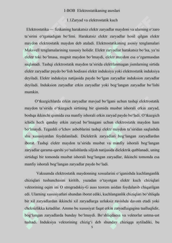 Elektrostatikani o'qitishda namoyish tajribalaridan foydalanish 5