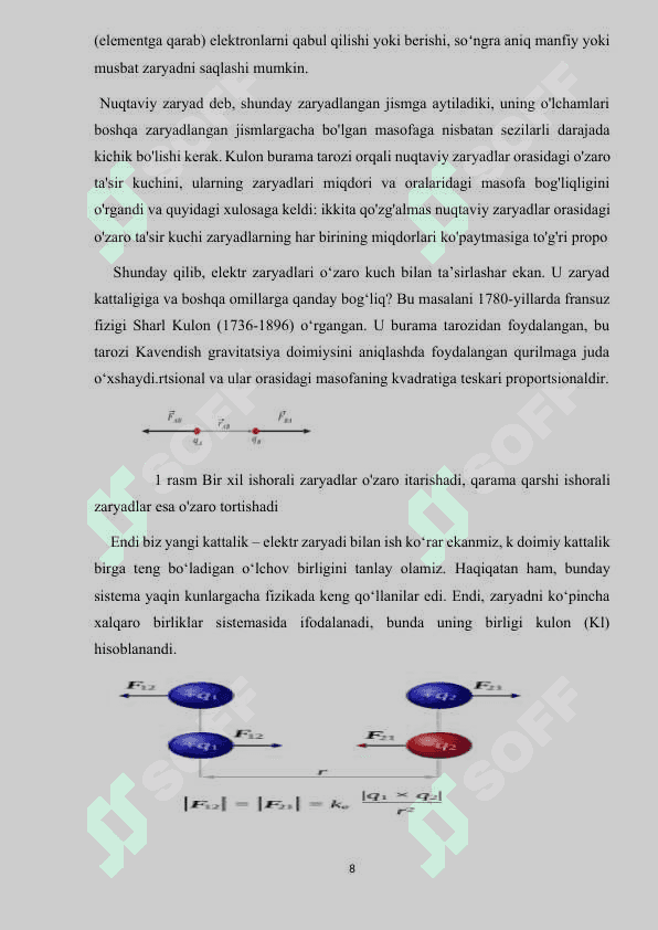Elektrostatikani o'qitishda namoyish tajribalaridan foydalanish 8