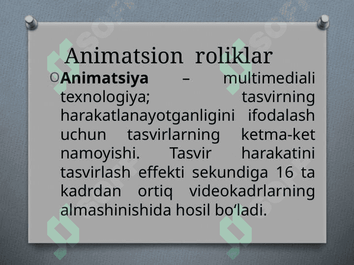 ANIMATSIYALAR HOSIL QILISH 2