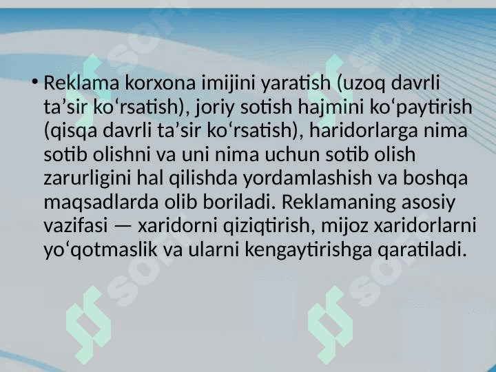 Reklamaning ijtimoiy mazmun mohiyati 3