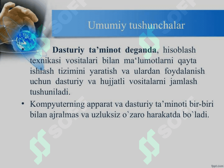 Dasturiy ta’minot 4