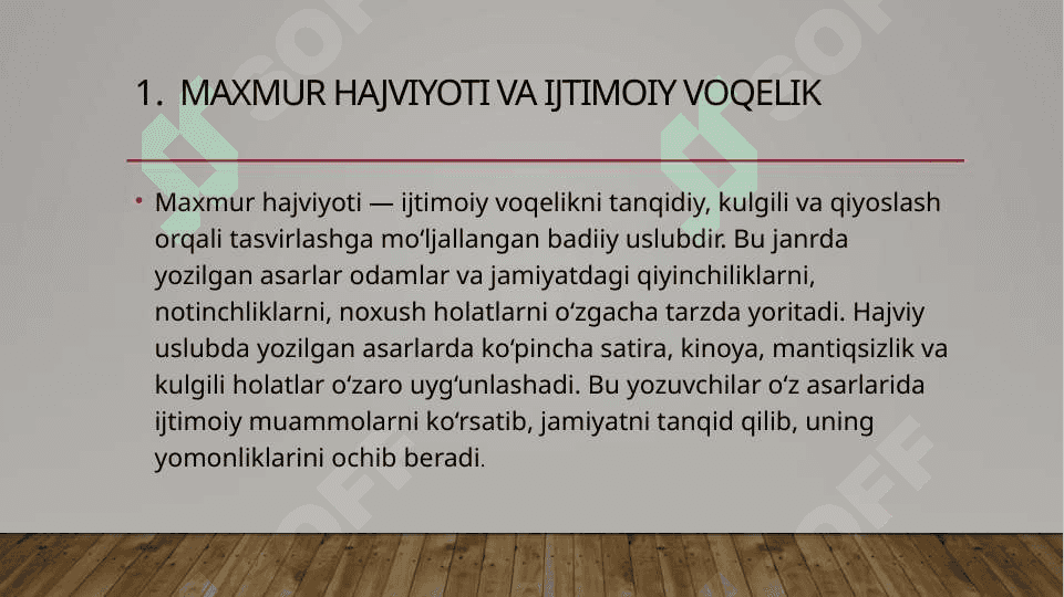 Maxmur hajviyotida ijtimoiy voqelikning badiiy qiymati 3