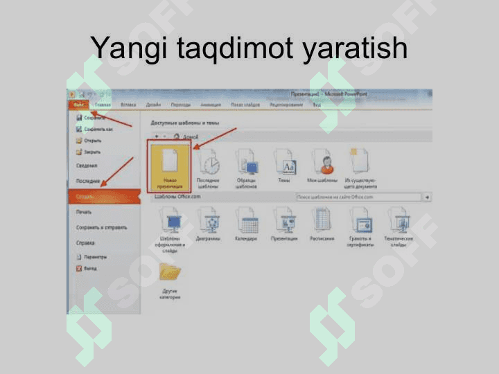 Taqdimot yaratish dasturiPower Point 6
