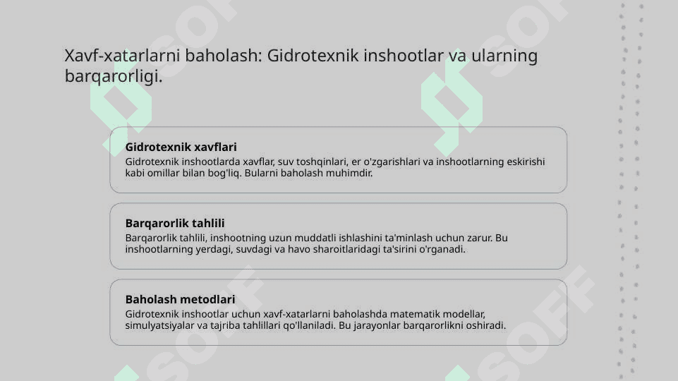 Gidrotexnik inshootlar xavfsizligini ta'minlash muammolari 5