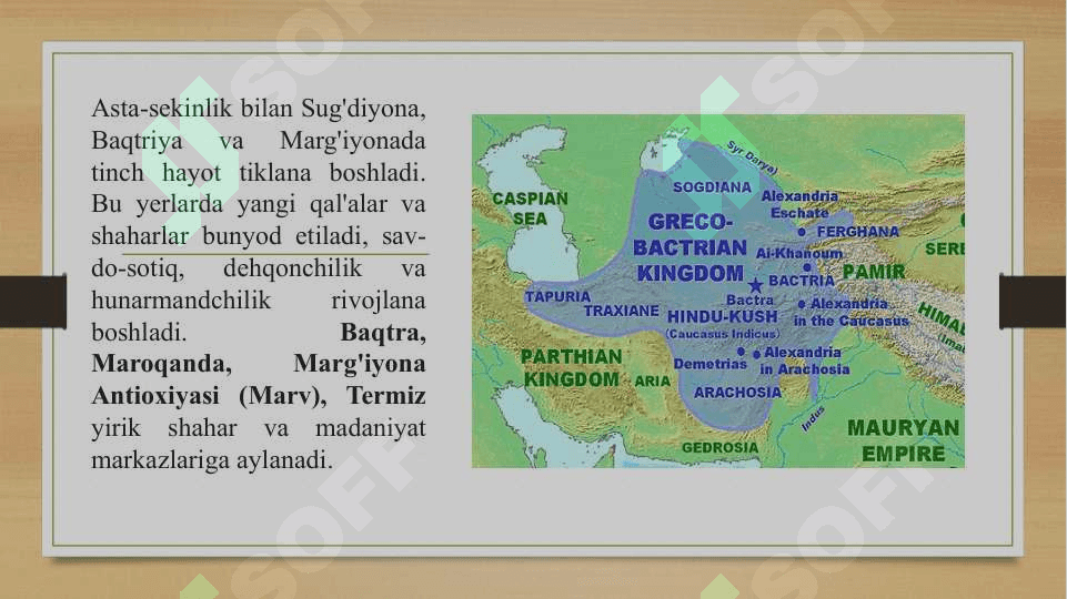 Salavkiylar davlati .Yunon-Baqtriya podshohligi 8