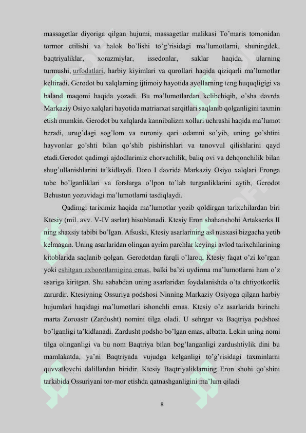 Geradotning “Tarix” asaridagi tarixiy geografik malumotlarning ahamiyati 8
