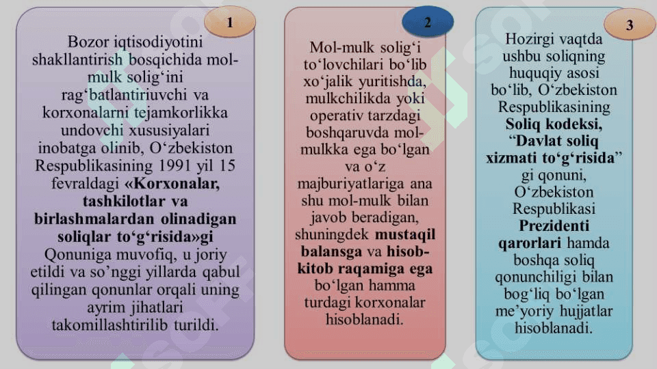 ЮРИДИК ШАХСЛАРНИНГ МОЛ-МУЛКИГА СОЛИНАДИГАН СОЛИҚ 3