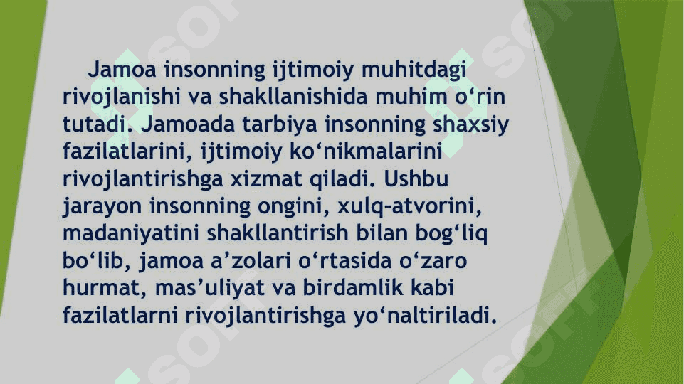 JAMOADA SHAXSNI TARBIYALASH 2